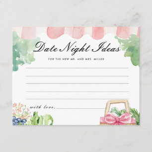 Fresh Off The Market Date Night Bridal Shower Enclosure Card