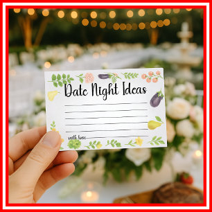 Fresh Off The Market Date Night Ideas Bridal  Enclosure Card