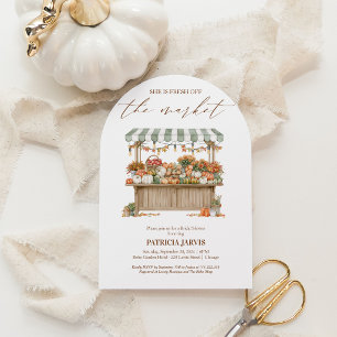 Fresh Off The Market Fall Bridal Shower Invitation