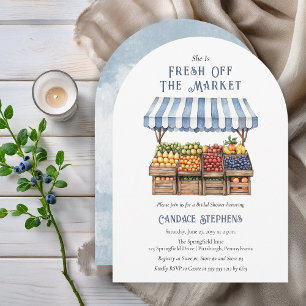 Fresh Off The Market Farm Stand Bridal Shower Invitation