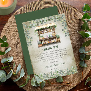 Fresh Off The Market Farm Stand Bridal Shower Thank You Card