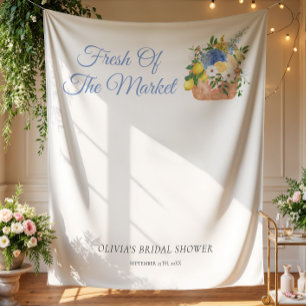 Fresh Off The Market Farmer Bridal Shower Backdrop Tapestry