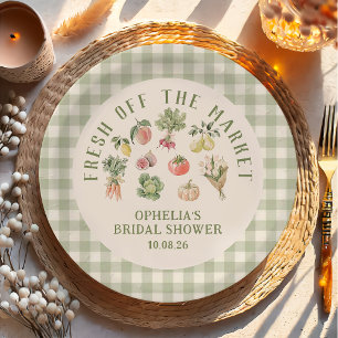 Fresh off the Market Farmers Bridal Shower Paper Plate