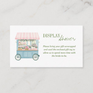 Fresh Off The Market Farmers Display Bridal Shower Enclosure Card
