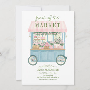 Fresh Off The Market Farmer's Floral Bridal Shower Invitation