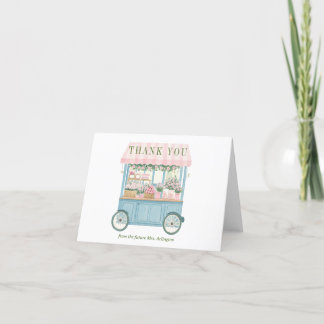 Fresh Off The Market Farmer's Floral Bridal Shower Thank You Card