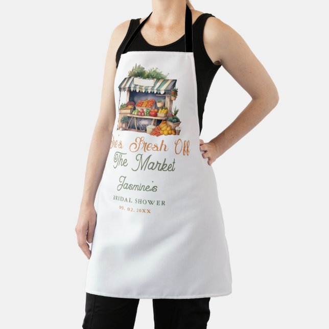 Fresh Off The Market Farmers Market Bridal Shower  Apron (Insitu)
