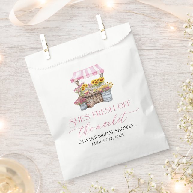Fresh Off The Market Farmers Market Bridal Shower Favour Bags (Clipped)
