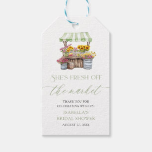 Fresh Off The Market Farmers Market Bridal Shower Gift Tags