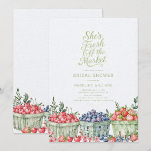 Fresh Off the Market Farmer's Market Bridal Shower Invitation