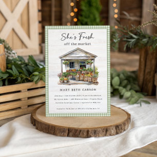 Fresh Off the Market Farmer's Market Bridal Shower Invitation