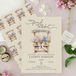 Fresh Off the Market Farmers Market Bridal Shower Invitation