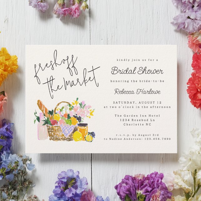 Fresh Off The Market Farmers Market Bridal Shower  Invitation (Creator Uploaded)