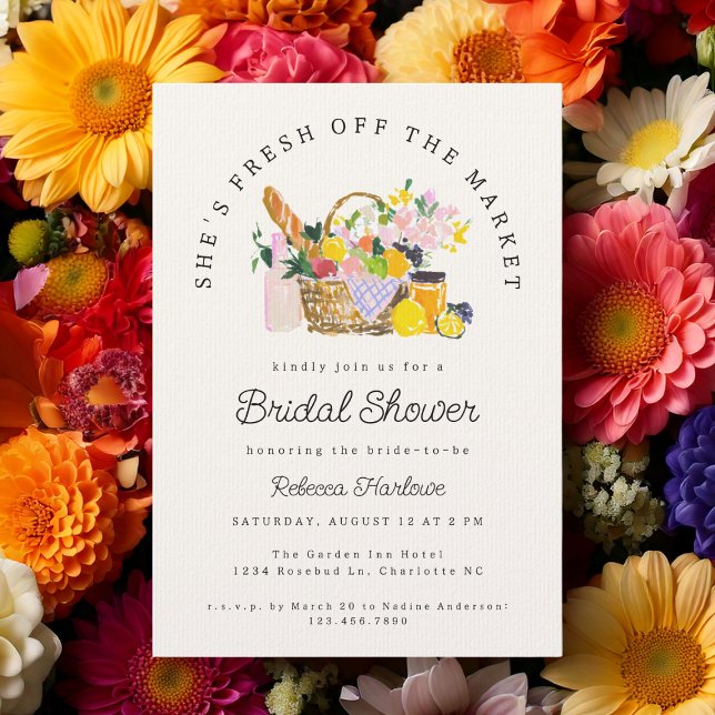 Fresh Off The Market Farmers Market Bridal Shower  Invitation (Creator Uploaded)