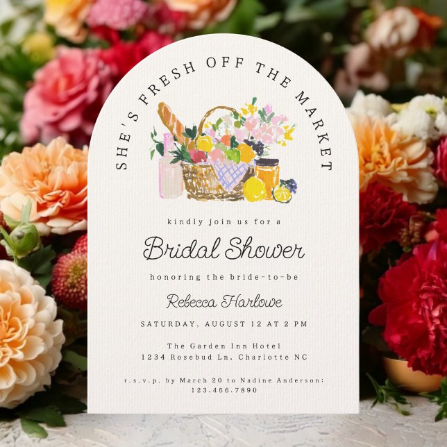 Fresh Off The Market Farmers Market Bridal Shower  Invitation (Creator Uploaded)