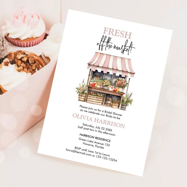 Fresh off The Market Farmer's Market Bridal Shower Invitation (Creator Uploaded)