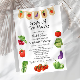 Fresh Off the Market Farmers Market Bridal Shower Invitation