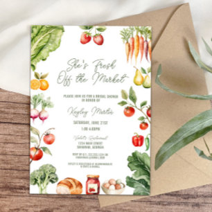 Fresh off the Market Farmer's Market Bridal Shower Invitation