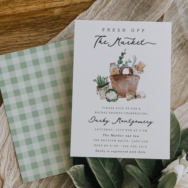 Fresh Off the Market Farmers Market Bridal Shower Invitation (Creator Uploaded)