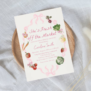 Fresh Off The Market Farmers Market Bridal Shower Invitation