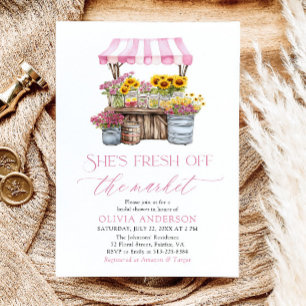 Fresh Off The Market Farmers Market Bridal Shower Invitation