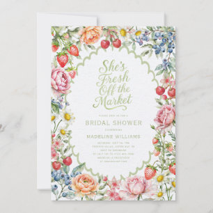 Fresh Off the Market Farmer's Market Bridal Shower Invitation
