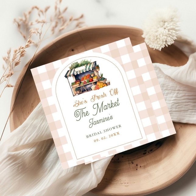 Fresh Off The Market Farmers Market Bridal Shower  Napkin (Creator Uploaded)