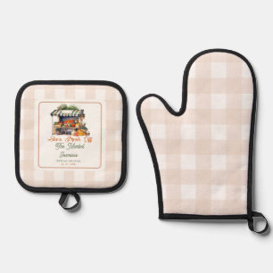 Fresh Off The Market Farmers Market Bridal Shower Oven Mitt & Pot Holder Set