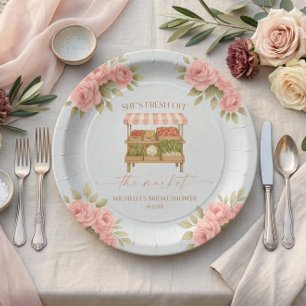 Fresh Off The Market Farmer's Market Bridal Shower Paper Plate