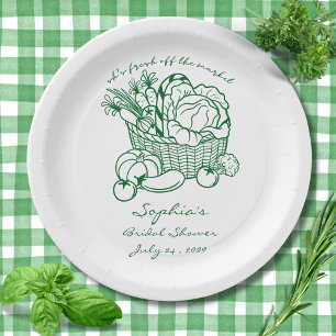 Fresh Off The Market Farmers Market Bridal Shower Paper Plate
