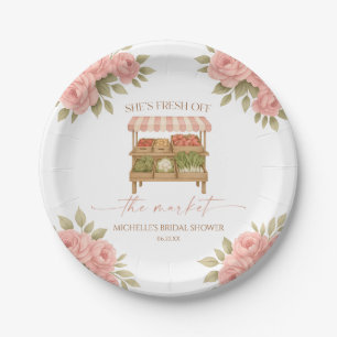 Fresh Off The Market Farmer's Market Bridal Shower Paper Plate