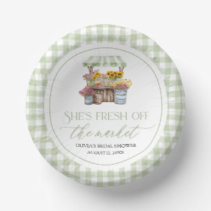 Fresh Off The Market Farmers Market Bridal Shower Paper Plate