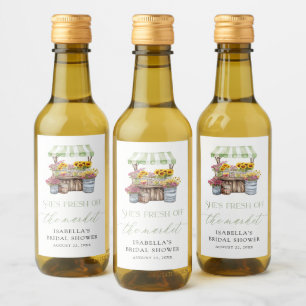 Fresh Off The Market Farmers Market Bridal Shower  Wine Label
