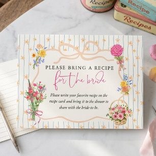 Fresh off the Market Floral Bridal shower Enclosure Card