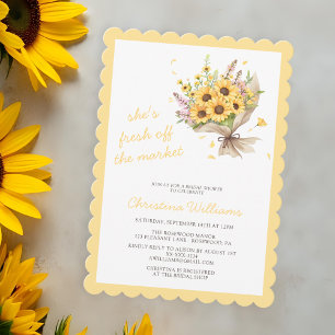 Fresh Off The Market Floral Bridal Shower Invitation
