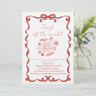 Fresh Off the market floral bridal shower Invitation