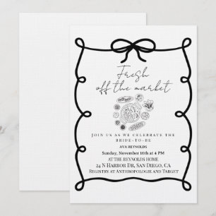 Fresh Off the market floral bridal shower Invitation