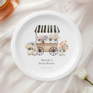 Fresh Off The Market Floral Bridal Shower Paper Plate