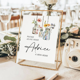 Fresh Off The Market Floral Jar Advice Poster