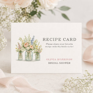Fresh Off the Market Floral Jar Recipe Card