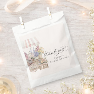 Fresh Off the Market Flower Cart Bridal Shower Favour Bags