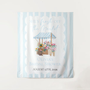 Fresh off the Market Flower Cart Bridal Shower Tapestry