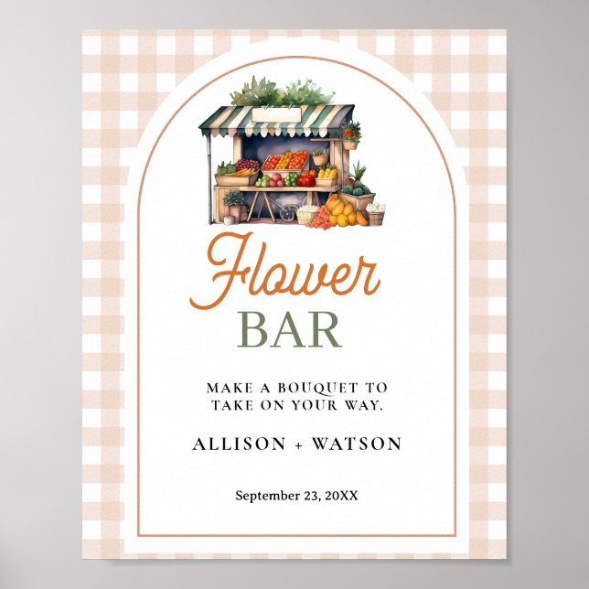 Fresh off the market flower for bride bridal showe poster (Front)