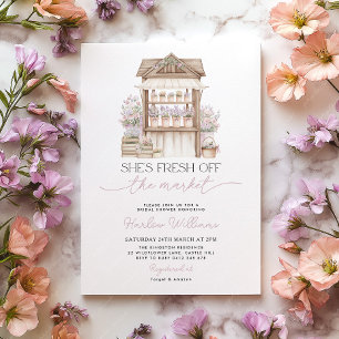 Fresh off the Market Flower Market Bridal Shower Invitation