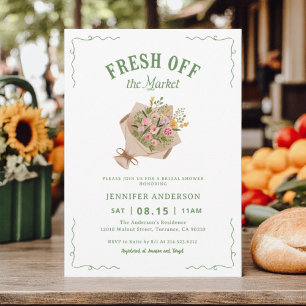 Fresh Off The Market Garden Bridal Shower  Invitation