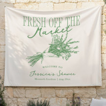 Fresh Off the Market Green Bridal Shower