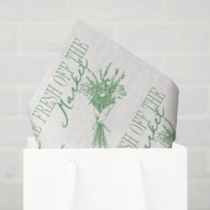 Fresh Off the Market Green Bridal Shower Tissue Paper