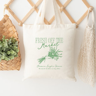 Fresh Off the Market Green Bridal Shower Tote Bag