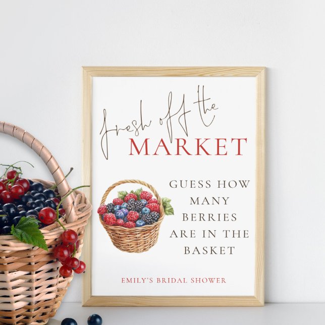 Fresh off the Market Guess How Many Bridal Shower Poster (Creator Uploaded)