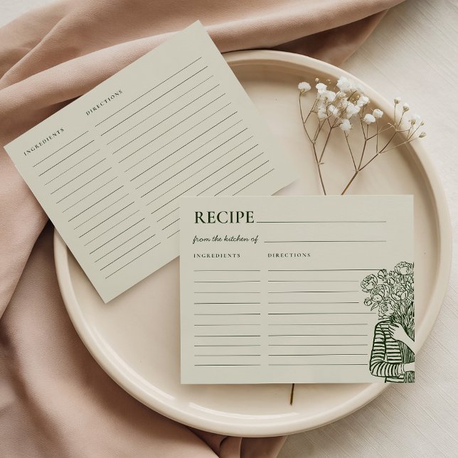 Fresh Off The Market Hand Drawn Bridal Recipe Card (Creator Uploaded)